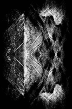 Koyu Grunge Geometrik Deseni