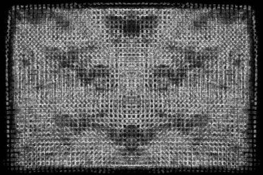 Koyu Grunge Geometrik Deseni