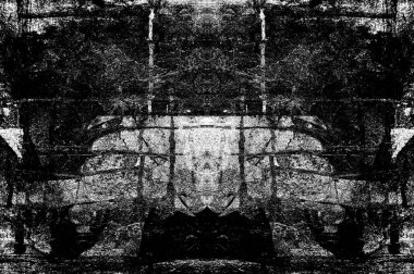 Koyu Grunge Geometrik Deseni