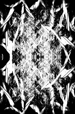 Koyu Grunge Geometrik Deseni