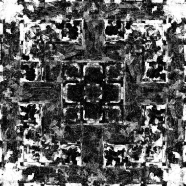 Koyu Grunge Geometrik Deseni