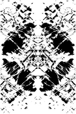 Koyu Grunge Geometrik Deseni