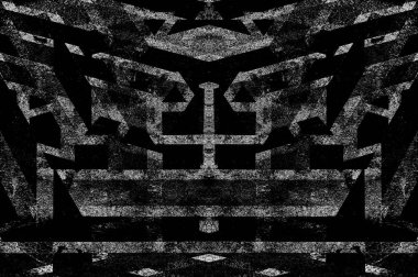 Siyah beyaz monokrom eski grunge vintage eskimiş arka plan soyut antika desenli retro model