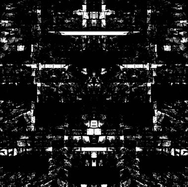 Koyu Grunge Geometrik Deseni