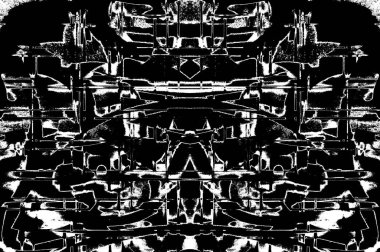 Siyah beyaz monokrom eski grunge vintage eskimiş arka plan soyut antika desenli retro model