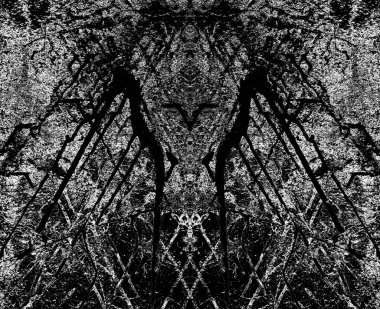 Siyah beyaz monokrom eski grunge vintage eskimiş arka plan soyut antika desenli retro model