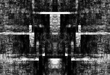 Koyu Grunge Geometrik Deseni