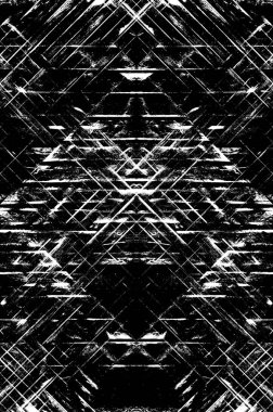 Koyu Grunge Geometrik Deseni