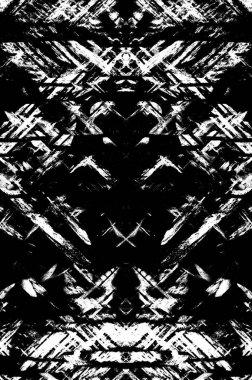 Koyu Grunge Geometrik Deseni