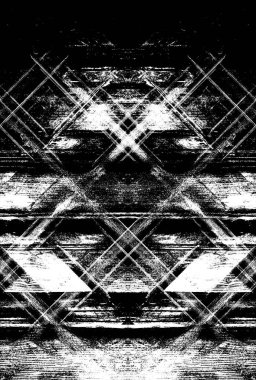 Koyu Grunge Geometrik Deseni