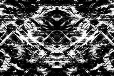 Siyah beyaz monokrom eski grunge vintage eskimiş arka plan soyut antika desenli retro model