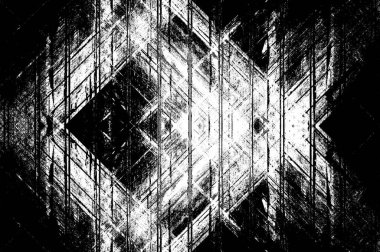 Koyu Grunge Geometrik Deseni