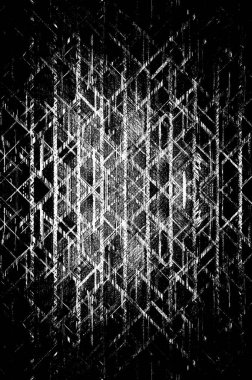 Koyu Grunge Geometrik Deseni