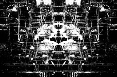 Koyu Grunge Geometrik Deseni