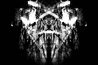 Koyu Grunge Geometrik Deseni