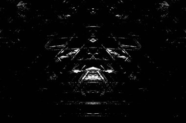 Koyu Grunge Geometrik Deseni