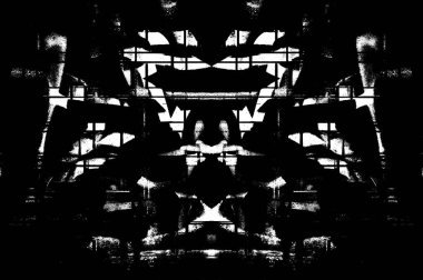 Koyu Grunge Geometrik Deseni