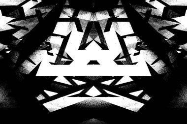 Koyu Grunge Geometrik Deseni