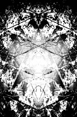 Koyu Grunge Geometrik Deseni