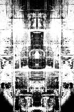 Koyu Grunge Geometrik Deseni