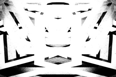 Koyu Grunge Geometrik Deseni