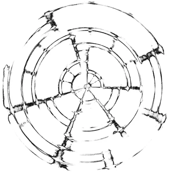 Yüksek Kaliteli Siyah Beyaz Yuvarlak Arka Plan Grunge Doku — Stok fotoğraf