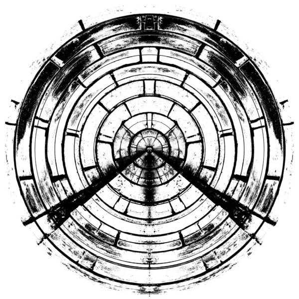 Чорно Білий Монохромний Старий Гранжевий Старовинний Вивітрений Фон Абстрактна Антична — стокове фото