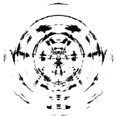 Koyu Grunge Geometrik Deseni