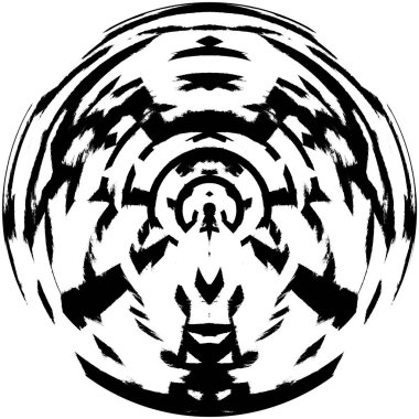 Koyu Grunge Geometrik Deseni