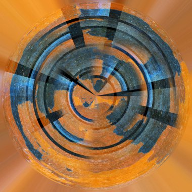 Koyu Grunge Geometrik Deseni