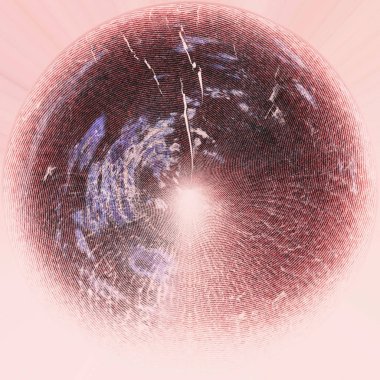 Vintage Stil Elemanları ile Küresel Grunge Arka Plan. Yaşlı Benekli Fon. Renkli Boya Dağınık Desen