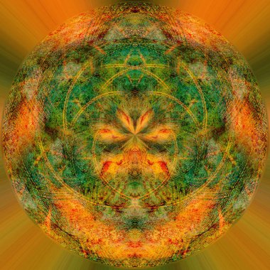 Simetrik desenli grunge renk dokusu