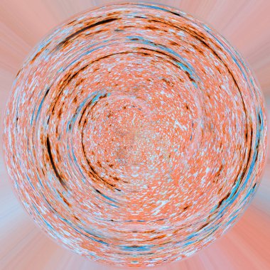 Noktalarda paslı metal desen boya ve gamzeler