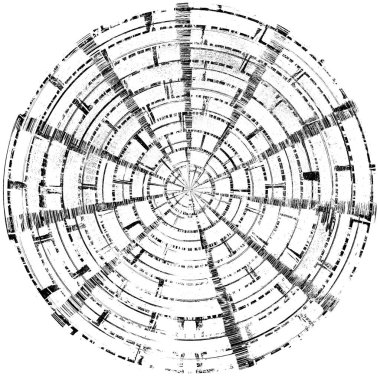 Koyu Grunge Geometrik Deseni
