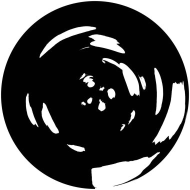 Soyut mürekkep lekesi. Grunge Kara Fırça Örnekleri. Koyu renk boya dokusu beyaza izole edilmiş. Ögeyi Ört