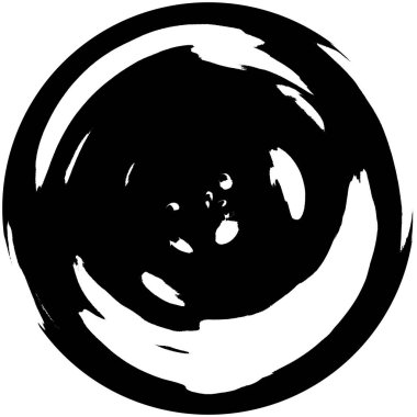 Soyut mürekkep lekesi. Grunge Kara Fırça Örnekleri. Koyu renk boya dokusu beyaza izole edilmiş. Ögeyi Ört