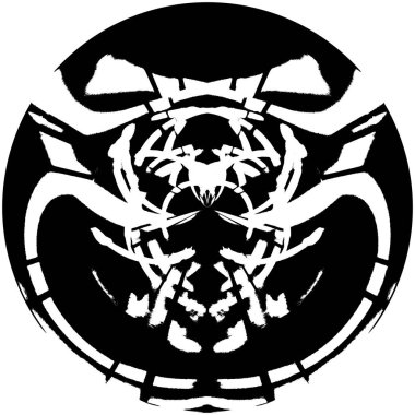 Soyut mürekkep lekesi. Grunge Kara Fırça Örnekleri. Koyu renk boya dokusu beyaza izole edilmiş. Ögeyi Ört