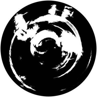 Soyut mürekkep lekesi. Grunge Kara Fırça Örnekleri. Koyu renk boya dokusu beyaza izole edilmiş. Ögeyi Ört