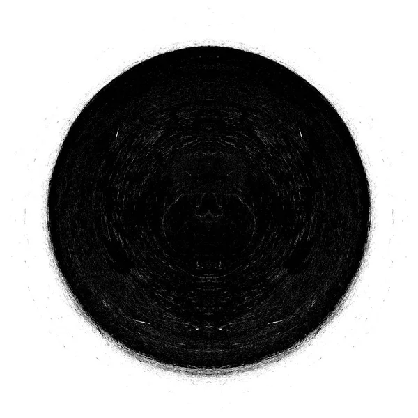 Abstract Ink Blot Grunge Black Brush Sample Dark Paint Stroke — Stock Photo, Image