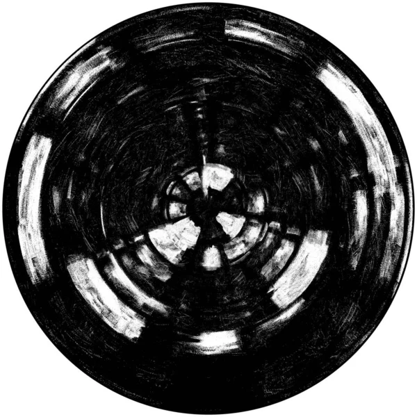 Abstrait Ink Blot Échantillon Brosse Noire Grunge Texture Dark Paint — Photo