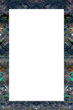 Retro desenli eski boyalı çerçeve