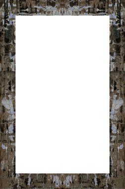 Retro desenli eski boyalı çerçeve