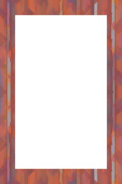 Retro desenli eski boyalı çerçeve