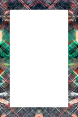 Retro desenli eski boyalı çerçeve