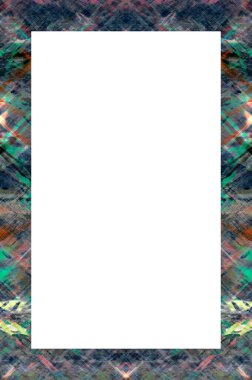 Retro desenli eski boyalı çerçeve