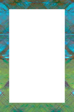 Retro desenli eski boyalı çerçeve