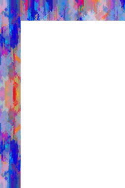 Retro desenli eski boyalı çerçeve