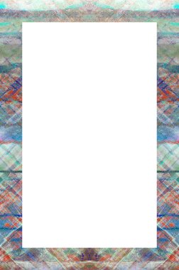 Retro desenli eski boyalı çerçeve