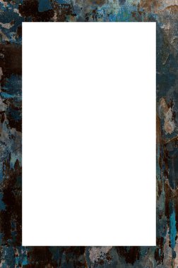 Retro desenli eski boyalı çerçeve