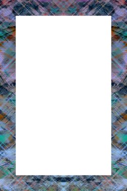 Retro desenli eski boyalı çerçeve